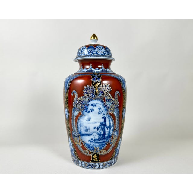 Elevate your home decor with this stunning vintage vase, a remarkable creation by the renowned German manufacturer,...