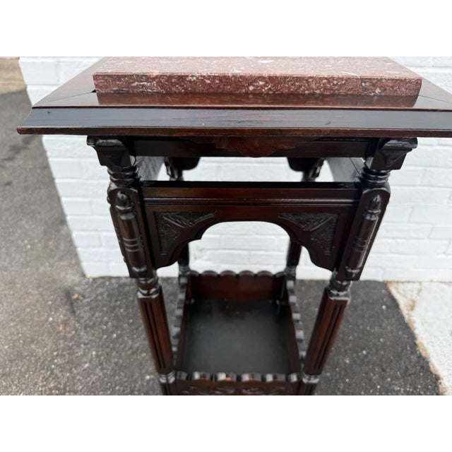 Antique Victorian Eastlake-Style Parlor 2 Tier Side Table or Stand For Sale In Washington DC - Image 6 of 11