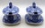 Circa 1810-1828 pair of blue & white sauciers & undertrays, English. A charming Staffordshire District pair with...