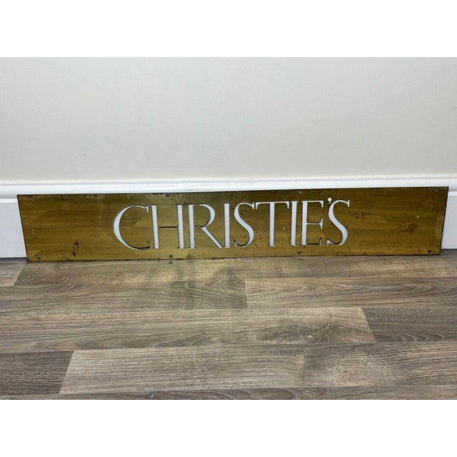 1 British Rare Brass Auctioneers Rostrum Sign Christie's. Here is your opportunity to own this rare sign. Made from thin...