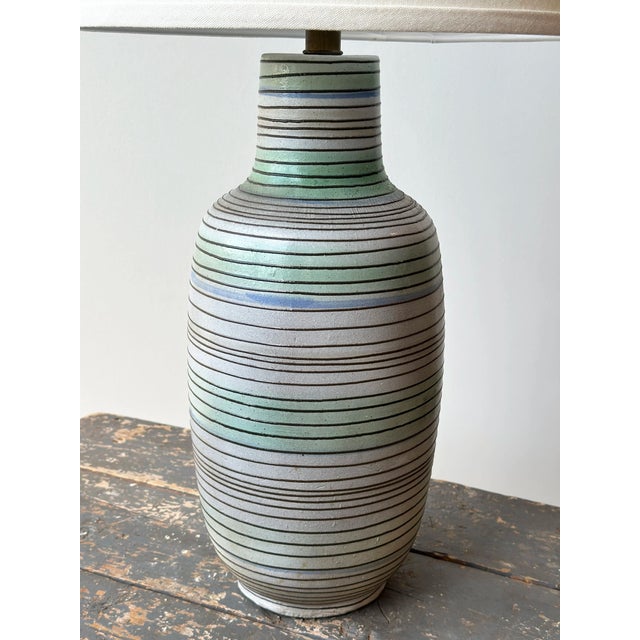 Vintage Large-Scale Glazed Ceramic Bottle Lamp Attributed to Lee Rosen for Design Technics, Circa Mid-20th Century For Sale In New York - Image 6 of 15
