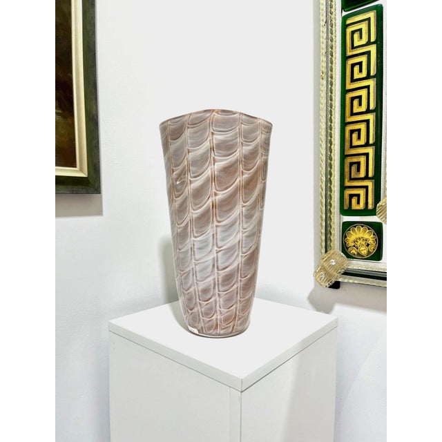 Price reduced $1,800. Now only $2.990! Lovely Murano Glass Vase by Glass Masters Seguso Viro Description: Canocie Amaze...