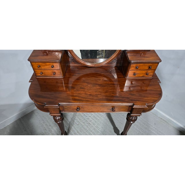 Brown Victorian Mahogany Dressing Table, 1880 For Sale - Image 8 of 16