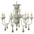 Contemporary Turned Distressed Rustic Gray Gold Chandelier For Sale - Image 3 of 3