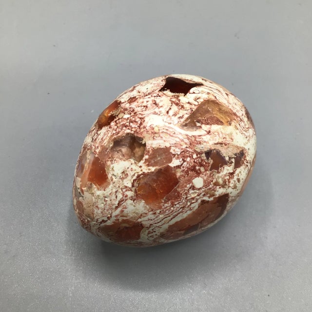 Onyx Eggs - Matrix Fire Opal, Jasper and Butterscotch -Set of 3 For Sale - Image 4 of 12