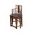 Vintage Brown Lattice Work Hexagonal Narrow Accent Armchair For Sale - Image 4 of 11