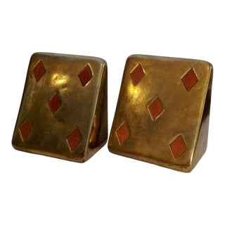 1950s Ben Seibel 5 Diamonds Bookends- a Pair For Sale