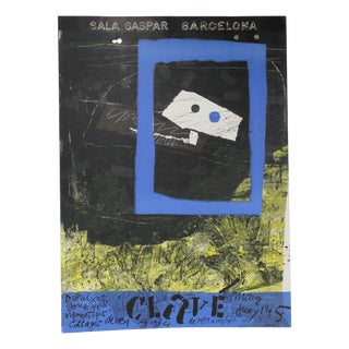 Lithographic Poster by Antoni Clavé for the Gaspar Gallery, Barcelona, 1975 For Sale