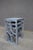 Blue Distressed Blue Graduated Nesting Tables With Geometric Open Base – Set of 3 For Sale - Image 8 of 11