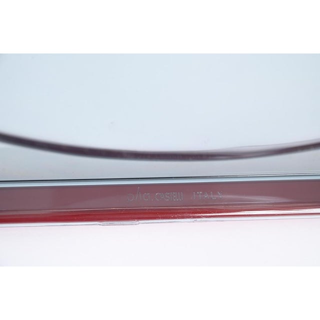 Red and Smoked Acrylic Plia Folding Chairs by Piretti for Castelli, 1970s, Set of 6 For Sale - Image 14 of 16
