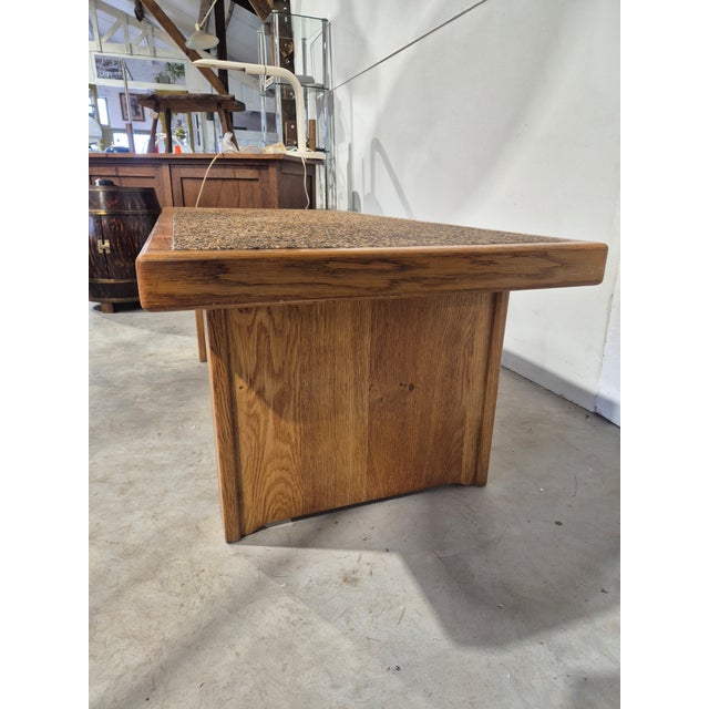 Brown Japandi Style Oak and Pebble Coffee Table, 1980s For Sale - Image 8 of 12