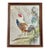 Vintage Bunka Embroidery Rooster Art-Framed-Japanese Punch Needlework-Textile For Sale
