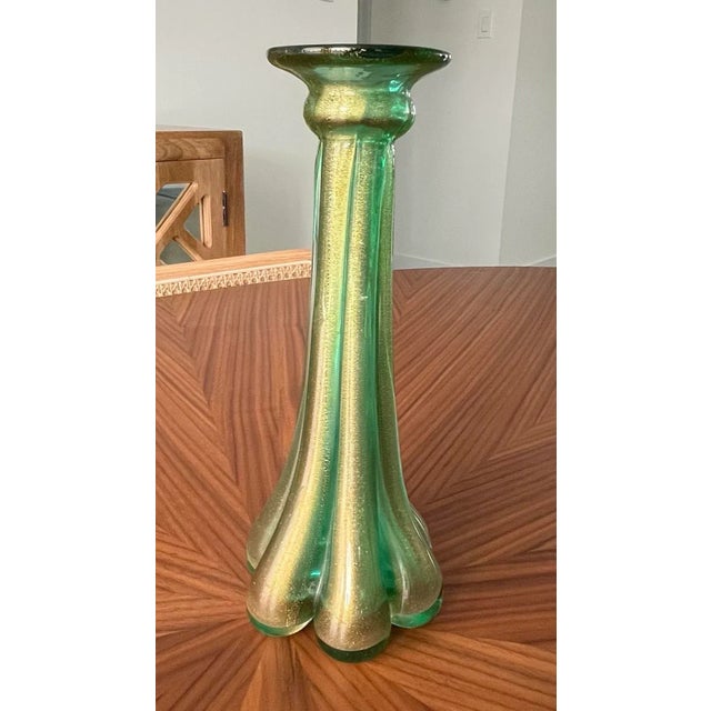 Tiffany and Co. Signed Archimede Seguso for Tiffany Murano Glass Vase for Tiffany & Co., 1992 For Sale - Image 4 of 10