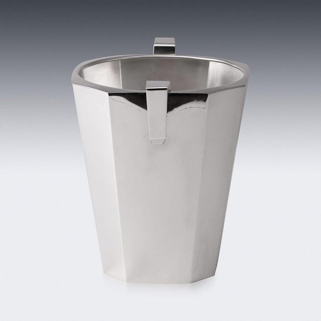 Vintage Italian Silver Octagonal Champagne Bucket, 1930 For Sale - Image 6 of 10