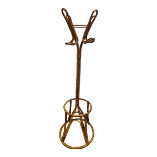 Mid-Century Bamboo Coat Rack For Sale