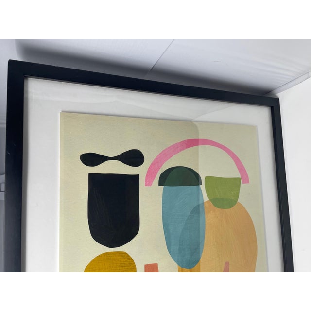 Abstract Authentic Wendover Art Group Abstract MCM Giclee Wall Art Global Markings 2 For Sale - Image 3 of 9