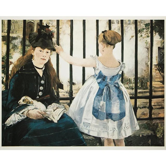 1970s 1977 After Edouard Manet "Gare Saint-Lazare", Full-Color Print For Sale - Image 5 of 6