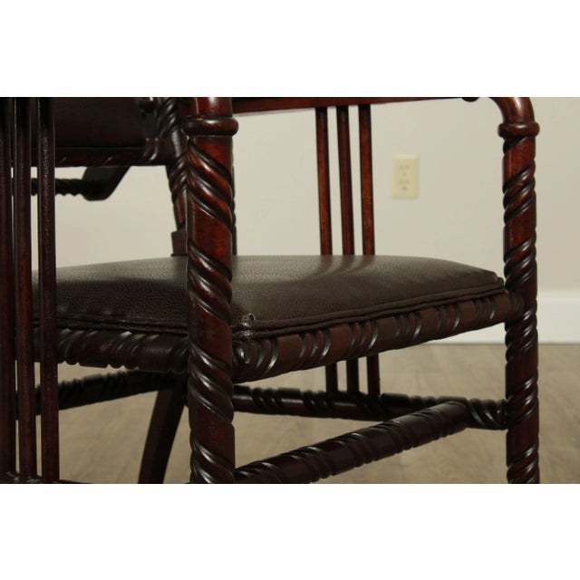 Hunzinger Antique Victorian Gothic Period Reclining Morris Chair For Sale - Image 9 of 13