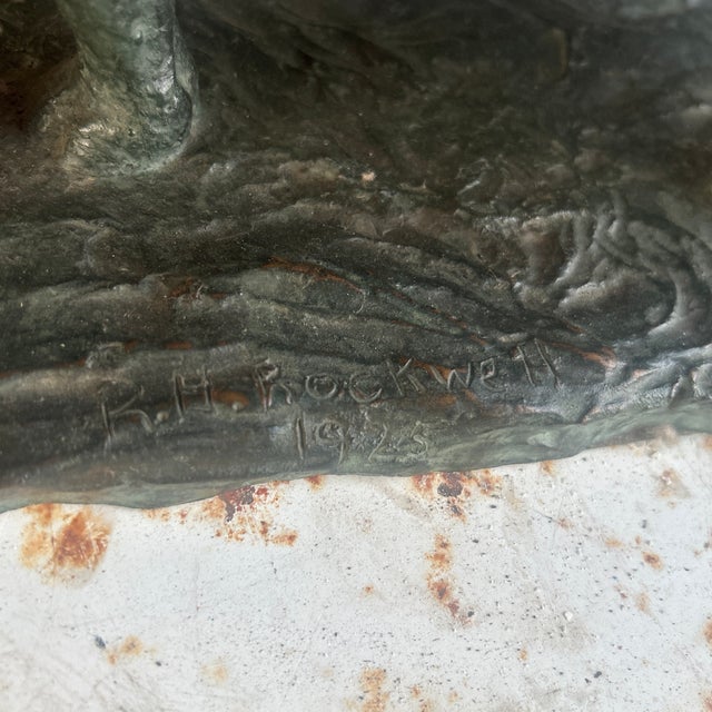 Metal 1920s Bronze Sculpture of Rhinoceros by r.h. Rockwell For Sale - Image 7 of 12