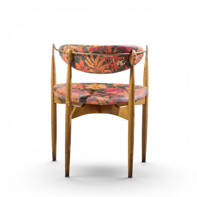 Dan Johnson for Selig Viscount Mid Century Brass and Walnut Chair - Pair For Sale - Image 9 of 12