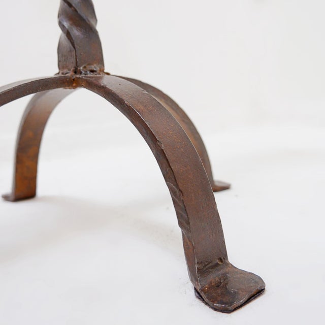 1950s Rustic Wrought Iron 5-Branch Candelabra, 1950s For Sale - Image 5 of 14