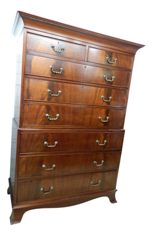 Antique Edwardian Mahogany Chest, 1890s