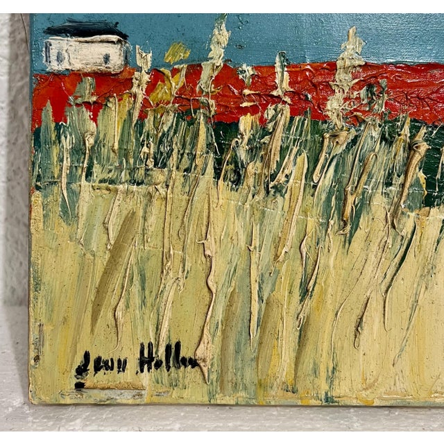 Jean Helleu, French Semi Abstract Expressionist Color Field Impasto Oil Painting Jean Helleu, c.1950's For Sale - Image 14 of 18