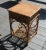 Mid 20th Century Burnt Bamboo and Wicker Square Night Stand With Drawer For Sale - Image 6 of 7