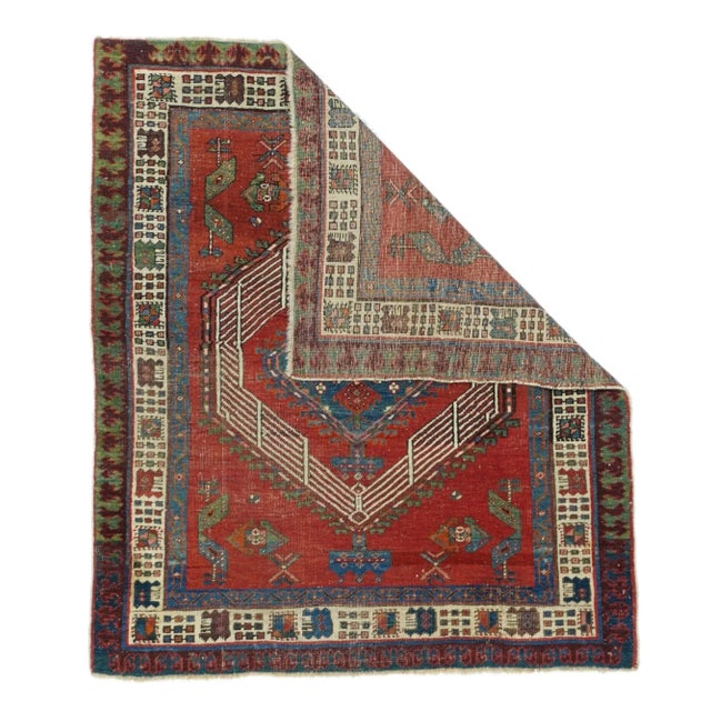 Traditional Antique Sarab Rug 3'8'' x 4'3'' For Sale - Image 3 of 10