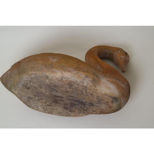 Life-Size Wooden Swan, 1970s For Sale - Image 3 of 17
