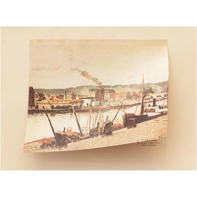 Camille Pissarro Rare 1940s Camille Pissarro "The Seine in Rouen", First Edition Parisian Lithograph For Sale - Image 4 of 8