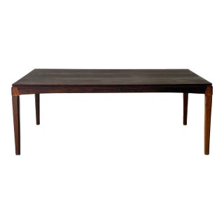 Large Danish Mid-Century Modern Rosewood Coffee Table — Vintage Scandinavian Design 1960s For Sale