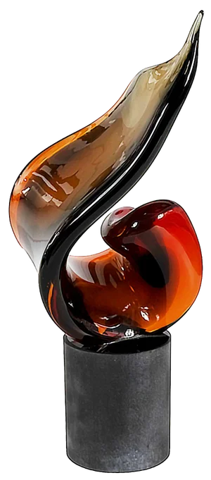 Italian Handmade Murano Glass Sculpture by Romano Dona, 1980s