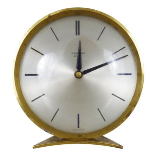 Brass Ato Table Clock from Junghans, 1960s For Sale