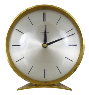 Brass Ato Table Clock from Junghans, 1960s