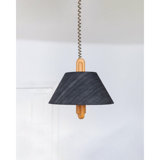Ceiling Light with Silk Lampshade from Temde, 1960s For Sale - Image 11 of 11