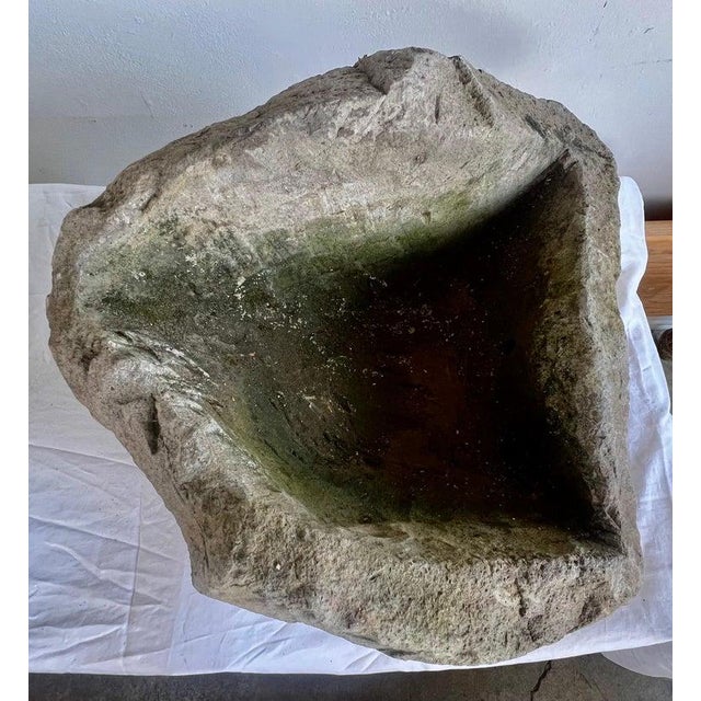 Stone Pair of Organic Rock Planters C. 1960's For Sale - Image 7 of 10