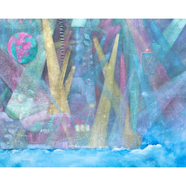 1989 “After Midnite” Oil on Canvas Painting by Artist Anthony Louis Popcheff For Sale - Image 4 of 9