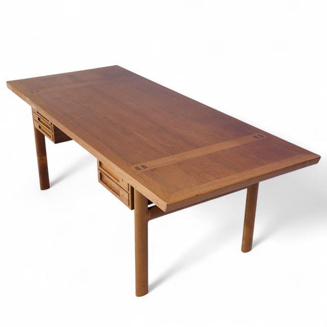 Peter Hvidt and Orla Molgaard-Nielsen for Ludvig Pontoppidan Mid Century Danish Rosewood Executive Desk For Sale - Image 10 of 10