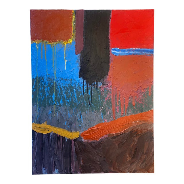 Contemporary Large Colorful Abstract Painting by Stan Edwards For Sale