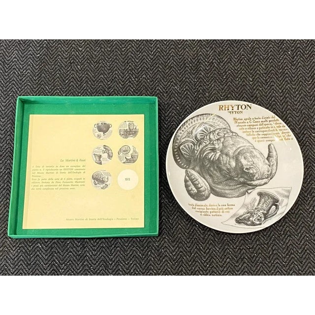 Dishes by Atelier Fornasetti for Martini and Rossi, 1960s, Set of 5 For Sale - Image 10 of 12