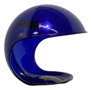 Modern Italian Space Age Blue Foglia 634 Martinelli Table Lamp, by Elio Martinelli for Martinelli Luce, 1969