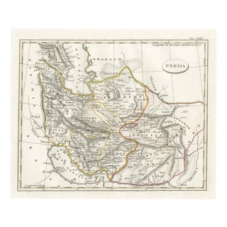 Antique Italian Map of Middle East with Khorasan and the Gulf, 1820s For Sale