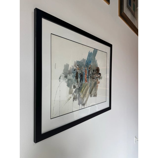 Offered here is a striking vintage watercolor painting by American artist Zygmund Jankowski (1925–2009), celebrated for...