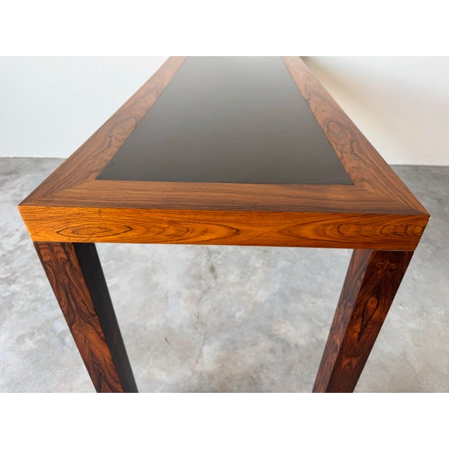 Mid Century Centrum Møbler Rosewood Entryway Console Table on Caster For Sale - Image 10 of 12