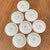 Chinoiserie Antique Blue & White Transferware Bread Plates by Wood & Sons Made in England "Yuan" Pattern - Set of 8 For Sale - Image 3 of 9