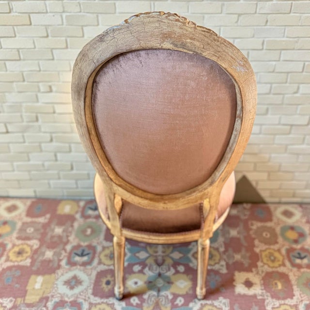 Authentic French Silk Velvet Accent Chair by Massoud, Attributed An elegant, couture-level accent chair showcasing...