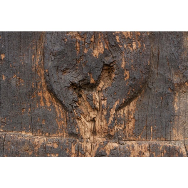 Brown Ancient Carved Panel From Nagaland For Sale - Image 8 of 11