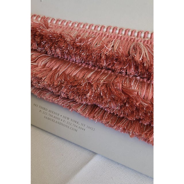 Samuel & Sons indoor outdoor brush trim in coral 66”/1.83 yds