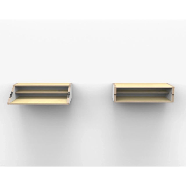 - A white wall desk with a fold-out work panel - From the Bold collection - Made of laminated birch of 18mm - Matt...